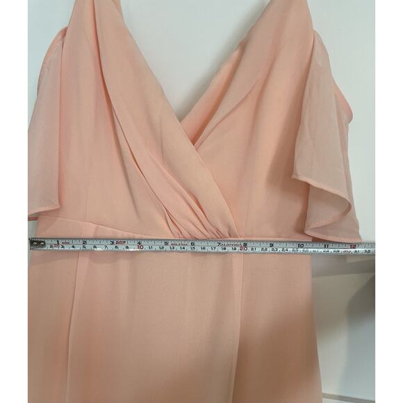 Lulus NWT Brilliant Perfection Blush Pink Tiered Maxi Formal Bridal Dress XS - Picture 6 of 6